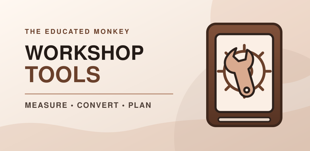 The Educated Monkey Workshop Tools feature artwork